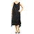 Autre Marque Vestido lencero de seda negro - talla L