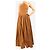 Staud Abito maxi in cotone marrone - taglia UK 12 - vista 3
