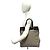 Borsa Tote Gucci in tela marrone e pelle - vista 2