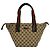 Mini borsa tote Gucci Sherry Line GG Logo Marrone Rosso Verde