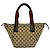 Mini borsa tote Gucci Sherry Line GG Logo Marrone Rosso Verde - vista 3