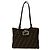 Borsa Tote a Spalla Semi Fendi Vintage Zucca Pattern FF Marrone Nero