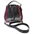 Yves Saint Laurent Sac à cordon en cuir Diamond Cut Noir Bordeaux  - vue 1