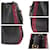 Yves Saint Laurent Sac à cordon en cuir Diamond Cut Noir Bordeaux  - vue 5