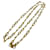 Céline Collana a catena lunga con logo Triomphe inciso, placcata oro Celine D'oro  - vista 5