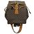 Céline Celine Vintage Macadam Blazon Pattern Leather Backpack Brown - view 4