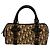 Mini borsa Boston in tela marrone e pelle Christian Dior - vista 3