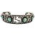 Bracciale rigido GUCCI AG925 Rhinestone Crystal Floral Interlocking G Argento Verde - vista 2