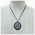 Collana a catena Chanel B25P Coco Mark Design in denim Blu - vista 3
