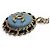 Collana a catena Chanel B25P Coco Mark Design in denim Blu - vista 4
