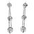 Orecchini Tiffany & Co. HardWear Triple Drop in argento 925