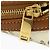 Céline Clutch Celine Triomphe Canvas Logo Chain Marrone Bianco sporco - vista 10
