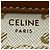 Céline Clutch Celine Triomphe Canvas Logo Chain Marrone Bianco sporco - vista 11
