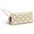 Céline Clutch Celine Triomphe Canvas Logo Chain Marrone Bianco sporco - vista 4