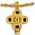 Chanel Vintage 94A Coco Mark Gripoix Collana Lunga con Frange Incrociate D'oro - vista 7