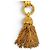 Chanel Vintage 94A Coco Mark Gripoix Collana Lunga con Frange Incrociate D'oro - vista 8