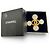 Spilla Chanel Vintage 95A Coco Mark in madreperla D'oro - vista 2