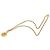 Collana con pendente medaglione Chanel Gold CC placcato oro D'oro