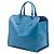Borsa shopper Prada Blue Saffiano Lux - vista 2