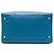 Borsa shopper Prada Blue Saffiano Lux - vista 3