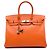 Hermès Orange Epsom Birkin Retourne 35 Arancione