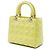 Lady Dior in agnello cannage giallo, misura Medium - vista 2