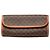 Céline Clutch de lona revestida Celine Marrón Macadam Castaño