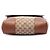 Borsa a tracolla Gucci in tela GG beige e pelle di vitello - vista 3
