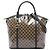 Borsa Satchel Gucci Beige Large GG Crystal Charm