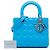 Lady Dior in agnello cannage blu, misura Medium Turchese - vista 6