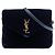 Borsa a tracolla Saint Laurent Blue Toy Matelasse Velvet Monogram LouLou