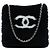 Borsa a tracolla Chanel Black CC in shearling Nero