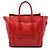 Céline Celine Orange Mini Grained Calfskin Luggage Tote Laranja