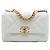 Chanel White Medium Lambskin 19 Flap Bianco