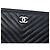 Clutch Chanel Black CC Chevron Caviar con zip Nero - vista 5
