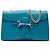 Borsa a tracolla Gucci Blue Medium Microguccissima Emily Turchese