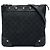 Borsa a tracolla Gucci Black GG Canvas Nailhead Nero