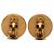 Orecchini a clip Chanel Gold CC placcati in oro ed smalto D'oro - vista 2