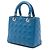 Lady Dior in agnello cannage blu, misura Medium - vista 2