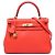 Hermès Orange Clemence Kelly II Retourne 28 Rosso Arancione