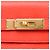 Hermès Orange Clemence Kelly II Retourne 28 Rosso Arancione - vista 5