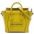 Céline Borsa Tote Luggage in pelle di vitello granulata gialla Celine Giallo