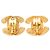 Orecchini a clip Chanel Gold CC trapuntati placcati oro D'oro - vista 2