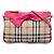 Burberry Beige Haymarket Check Nylon Peyton Bow Tie Crossbody
