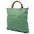 Borsa Tote Bamboo Shopper in pelle di vitello alta verde Gucci - vista 2