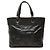Chanel Paris Biarritz Tote aus gesteppter beschichteter Canvas in Schwarz Medium