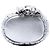 Borsa a secchiello Miu Miu Silver Mini Metallic Matelasse Nappa Crystal Chain Argento - vista 3