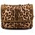 Saint Laurent Niki stampa leopardata in pelo di baby pony marrone