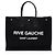 Tote Large Rive Gauche em canvas e couro de vitelo Saint Laurent Preto