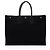 Tote Large Rive Gauche em canvas e couro de vitelo Saint Laurent Preto - vista 3